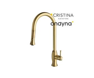Mitigeur évier retro canova avec douchette bi-jets vieux bronze mat - CRISTINA ONDYNA KA53093