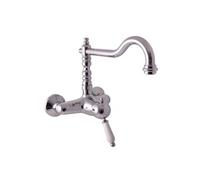 Mitigeur évier rétro LABE en chrome avec poignée en céramique-Chromé---Chromé