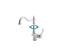 Mitigeur évier rétro LABE en laiton-Chromé---Chromé