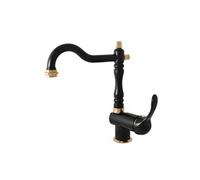 Mitigeur évier rétro LABE en laiton noir doré