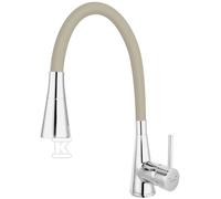Mitigeur évier Zumba II beige, bec 2 fonctions chromé BZA42P