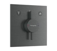 Mitigeur hansgrohe DuoTurn E, encastré, 2 points d'eau, 2 fonctions, rosace rectangulaire, 75417340, Couleur: Chrome noir brossé