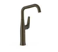 Mitigeur haut avec manette latérale pour lavabo Noir Bronze - TRES 28164701KMB