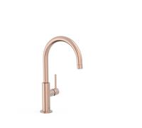 Mitigeur haut avec manette latérale pour lavabo Or Rose Mat 24K - TRES 26290402OPM
