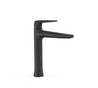 Mitigeur haut pour lavabo avec flexibles d’alimentation Noir mat - TRES 28120301NM