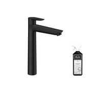 Mitigeur lavabo 240 sans tirette ni vidage noir mat + nettoyant Briochin