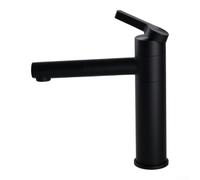 Mitigeur Lavabo 27cm Finition Chromée Noire Dorée Mitigeur Lavabo | Bec pivotant 360°, corps pour en laiton massif, finition électrolytique, design compact , salle de bain élégante(black)