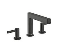 hansgrohe Finoris Mélangeur de lavabo 3 trous 110 avec vidage Push-Open, saillie 169 mm, 76033340, Couleur: Chrome noir brossé