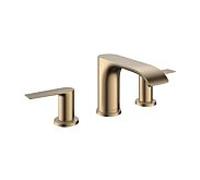 hansgrohe Vivenis, Mélangeur lavabo 3 trous 90 avec vidage à tirette, saillie 150 mm, 75033140, Couleur: Bronze brossé