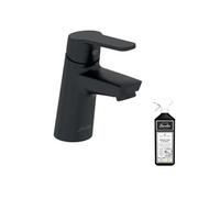 Mitigeur lavabo Aimé avec vidage noir mat + nettoyant Briochin