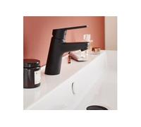 Mitigeur lavabo Aimé avec vidage noir mat + nettoyant Briochin