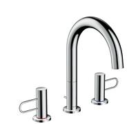 Mitigeur lavabo Axor Uno 3 trous 200 mm Nickel Brossé 38054820