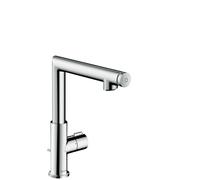 Mitigeur lavabo Axor Uno avec garniture de vidage 220 mm Chromé 45016000