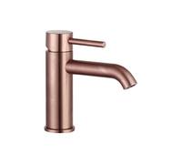 Mitigeur lavabo bec bas Ortence bronze cuivré avec vidage clic clac