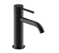 Mitigeur lavabo bec bas Cox Slim noir mat avec vidage clic clac