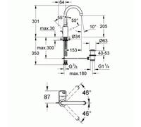 Mitigeur lavabo bec haut Concetto - 32629001 GROHE
