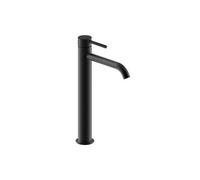 Mitigeur lavabo bec haut Cox Slim noir mat avec vidage clic-clac