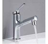 Mitigeur lavabo - CECIPA MAX - Monotrou - Douchette extractible 2 modes - Cartouche céramique - Chromé
