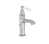 Jacob Delafon E24307-CP Mitigeur de Lavabo Cléo 1889, style retro poignée céramique, Chrome Brillant