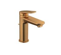 Duravit Wave Mitigeur monocommandÃ© pour lavabo, saillie 122 mm, avec garniture dÃ©coulement, WA10200010, Coloris: bronze brossÃ© - WA1020001004