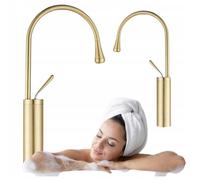 Mitigeur Lavabo en Laiton SILLA - Robinet économique en eau - Doré - BR2341