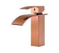 Mitigeur Lavabo en Laiton SILLA - Robinet économique en eau - Or rose - BR2149