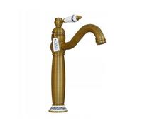 Mitigeur Lavabo en Laiton SILLA - Robinet économique en eau - Retro Doré - BR2053