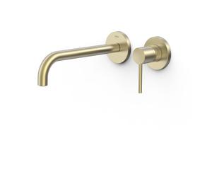 Mitigeur lavabo encastré bec 237 mm Cava Doré - TRES 26230022CA