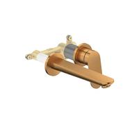 Mitigeur lavabo encastré Wave bronze brossé + corps encastré