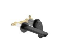 Mitigeur lavabo encastré Wave noir mat + corps encastré