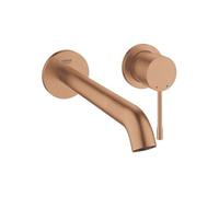 GROHE Essence - Mitigeur monocommande lavabo pour montage mural avec projection 230 mm sans garniture de vidage warm sunset brossé