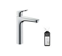 Mitigeur lavabo Focus 190 Eco C3 avec tirette et vidage chrome + nettoyant Briochin