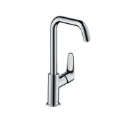 Mitigeur lavabo Focus 240 bec haut, avec tirette et vidage chromé