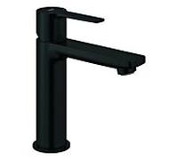 Mitigeur lavabo Grohe Linear 231062431 1/2", taille S, corps lisse, bonde à ouverture par pression, noir mat