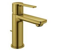 Mitigeur lavabo Grohe Linear 23790GN1 1/2", format XS, avec bonde clic-clac, position centrale froide, finition brossée Cool Sunrise