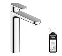Mitigeur lavabo HANSGROHE 190 sans tirette ni vidage chrome + nettoyant Briochin