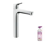 Mitigeur lavabo Focus 230 avec tirette et vidage chrome + nettoyant Briochin
