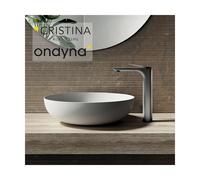 Mitigeur lavabo haut avec vidage up&down chrome noir brosse - CRISTINA ONDYNA BA22275