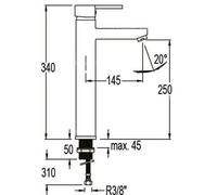 Mitigeur lavabo haut DRAKO 3310 chromé RAMON SOLER