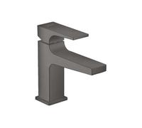 hansgrohe Metropol mitigeur monocommande pour lavabo 100, poignée, vidage par pression, pour lavabo à main, saillie 127mm, 32500340, Couleur: noir brossé