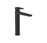 hansgrohe Metropol mitigeur monocommande pour lavabo 260 avec poignée, vidage par poussée, pour cuvettes de lavabo, saillie 204mm, 32512670, Couleur: Noir Mat