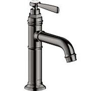 Mitigeur lavabo monocommande Hansgrohe 16516330, saillie 142 mm, bonde sans obturation, chrome noir poli