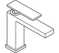 Mitigeur lavabo monocommande hansgrohe Tecturis E 73011340, saillie 144 mm, sans bonde, chrome noir brossé