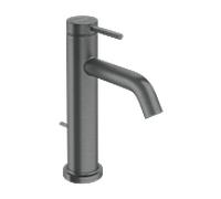 hansgrohe Tecturis S robinetterie de lavabo monocommande 110, EcoSmart+, sans garniture de vidage, portée 116mm, 73311340, Couleur: Chrome noir brossé