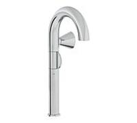 Mitigeur lavabo monocommande VitrA Liquid A42791, saillie 175 mm, installation monotrou, sans bonde, poignée à droite, chromé