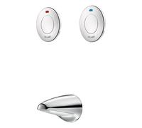 Mitigeur Lavabo Mural Delabie TEMPOSOFT 2 robinet, temporisé, 2 commandes, version antiblocage 200 mm 748210