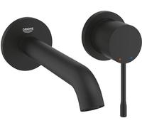 Grohe Essence, mitigeur lavabo 2 trous, saillie 183mm, montage mural, 29192KF1, Couleur: Noir Fantôme
