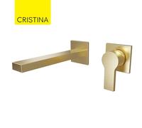 Mitigeur lavabo mural Or Brossé OMEGA - CRISTINA ONDYNA OG23796P