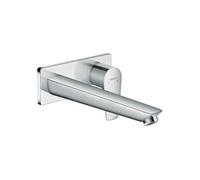 Mitigeur lavabo mural Talis E 225 mm + bonde à écoulement libre Chromé