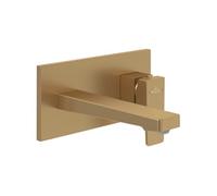 Mitigeur lavabo mural VILLEROY ET BOCH Architectura Square avec vidage Push Open Or brossé